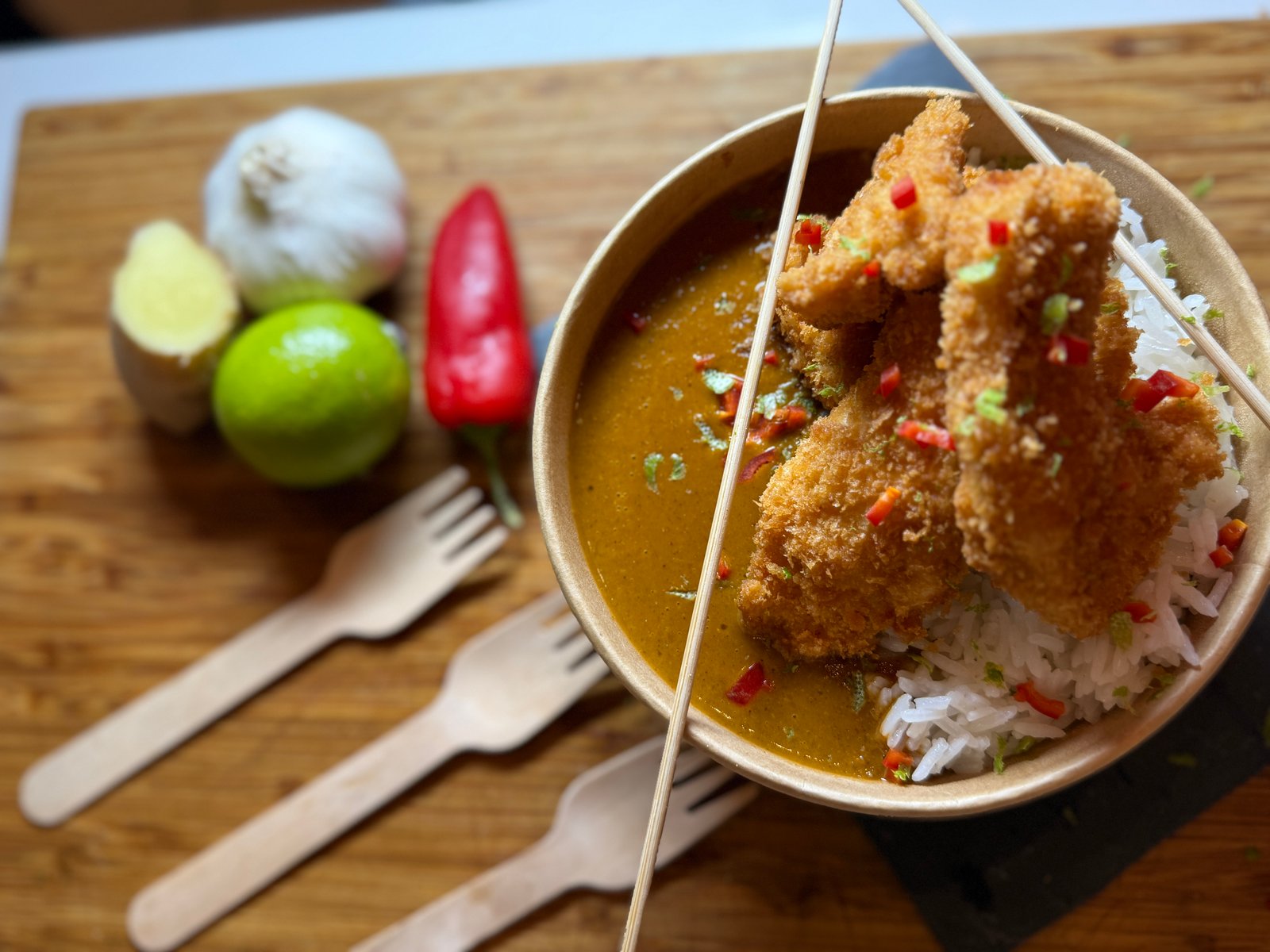 Chicken katsu curry bowl from Kitchen Street